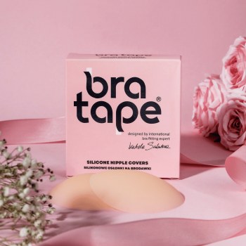 BT-KIT5-NUDE -Bra tape kit 5cm con copricapezzoli e olio rimozione - Nudo