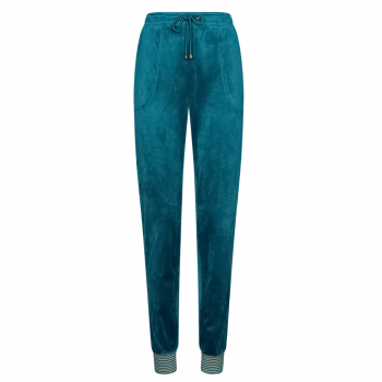PA-181252-108-1 - Tuta Pigiama due pezzi manica lunga in Velours - dark green