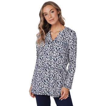 PA-121252-212-1- Pigiama in cotone e modal a manica lunga - dark blue