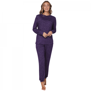 PA-181252-236-1-Tuta Pigiama due pezzi manica lunga - dark purple