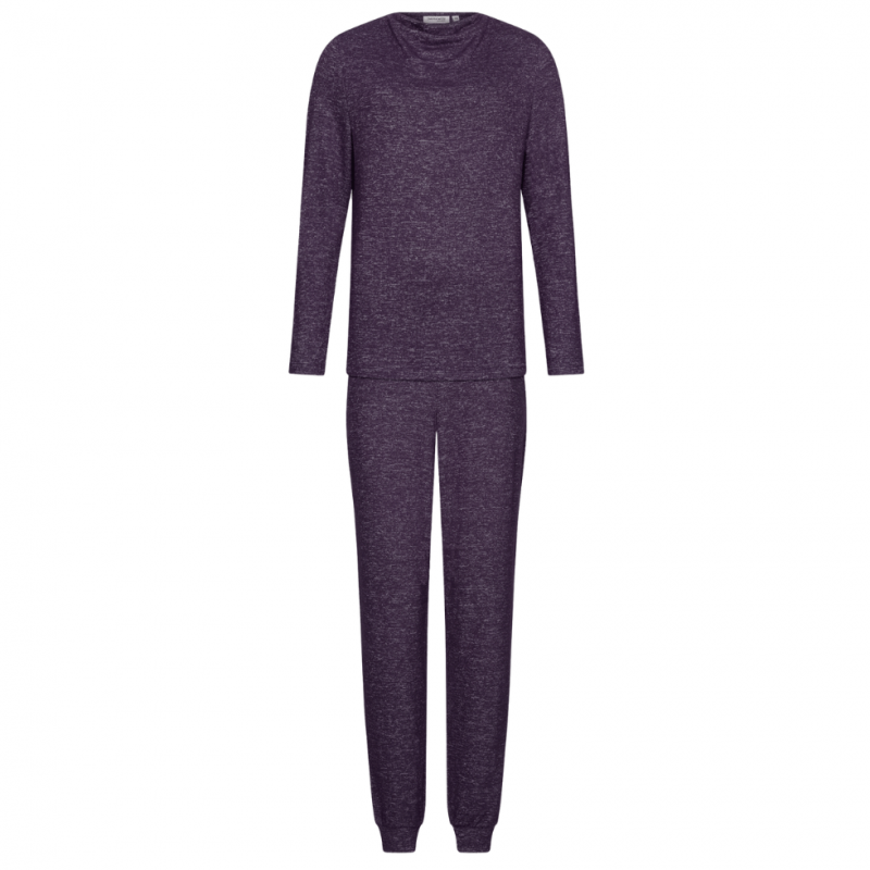 PA-181252-236-1-Tuta Pigiama due pezzi manica lunga - dark purple