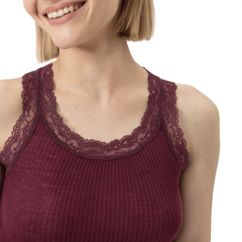 MEY-1110067-1725 - Canotta in lana-seta serie Wool Expressive - Boysenberry