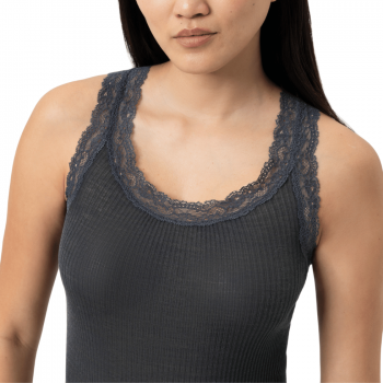 MEY-1110067-515 - Canotta in lana-seta serie Wool Expressive - Thunder Grey