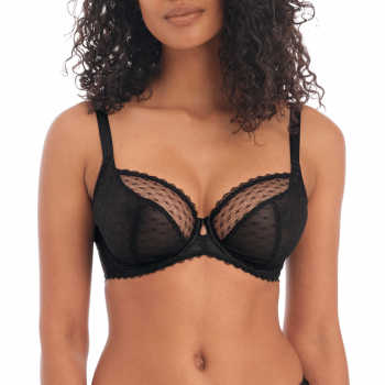 FL-AA400502BLK- Reggiseno plunge Signature con ferretto - nero