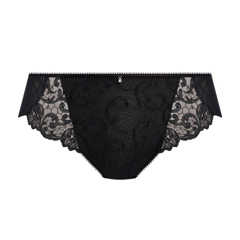 FL-FL102650BLK-Slip Portia in pizzo - nero