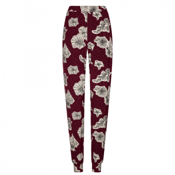 PA-121252-210-2-Pigiama due pezzi manica lunga maglia a serafino - dark red