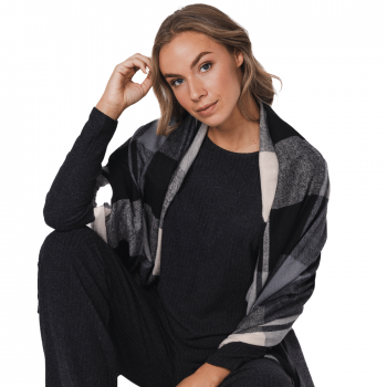 PA-181252-248-1 - Pigiama due pezzi manica lunga in viscosa - Dark grey