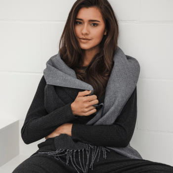 PA-181252-248-1 - Pigiama due pezzi manica lunga in viscosa - Dark grey