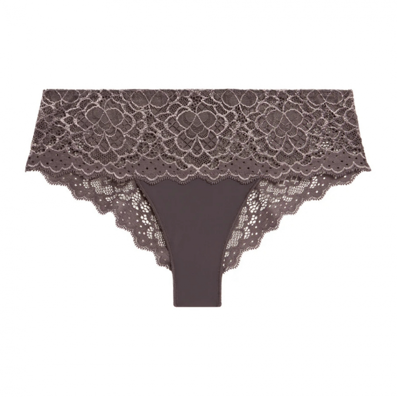 SP-12A630-810- Shorty Caresse in pizzo - Grigio Graffite