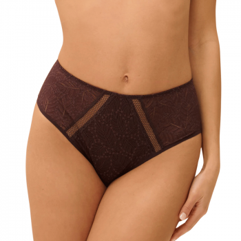 SP-12S770-429- Slip alto Comète in pizzo - Brun Foncé