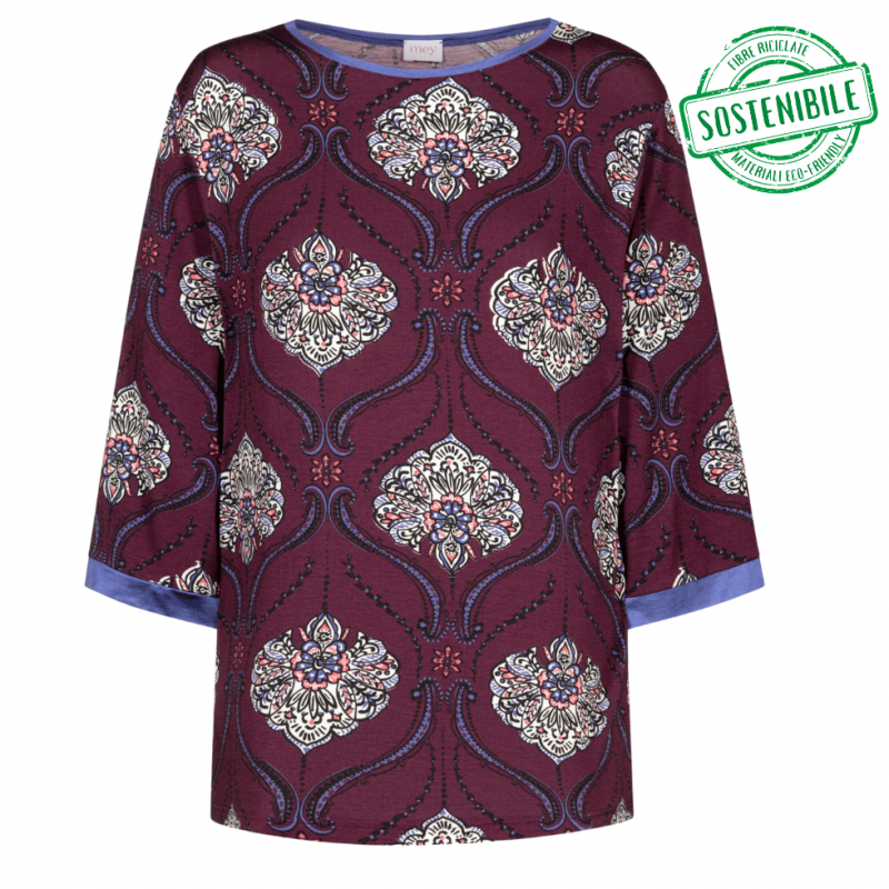 MEY-1210083-1725 - T-shirt manica 3/4 Mysterious Ornaments - Boysenberry