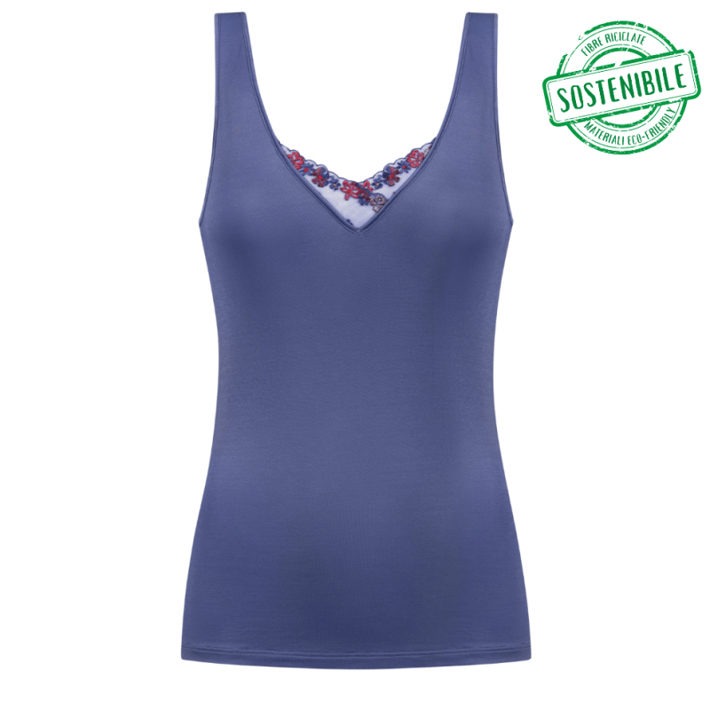 MEY-1110086-1724- Top spalla larga Pretty Sense - Astral night