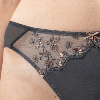 MEY-79445-515- Brasiliana Delightful in pizzo e tulle - Thunder grey