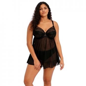 EL-EL4551BLK - Babydoll Priya con ferretto - nero