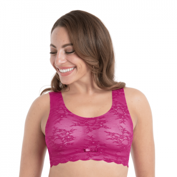 ANI5400.192- Bralette Essential Lace senza ferretto con coppe estraibili - candy pink