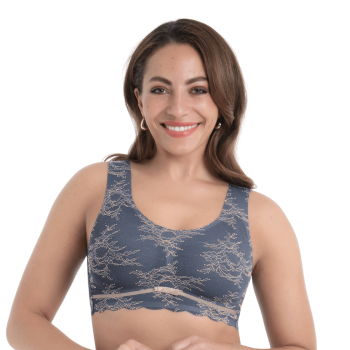 ANI5400.405- Bralette Essential Lace senza ferretto con coppe estraibili - Grey rose