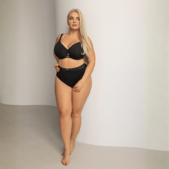 KL-B-SIMPLE-BLK - Reggiseno soft pro comfort minimizer con ferretto -Nero