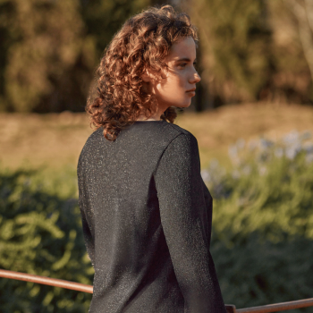 JS-1070681-002- Maglia manica lunga in lurex - nero