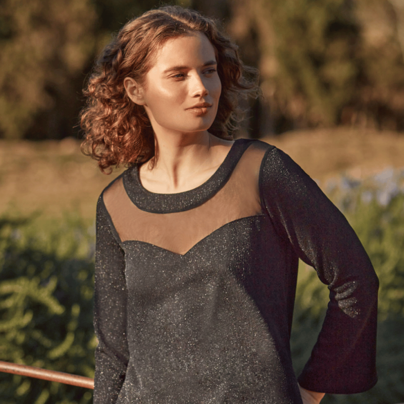 Maglia manica lunga lurex by Janira