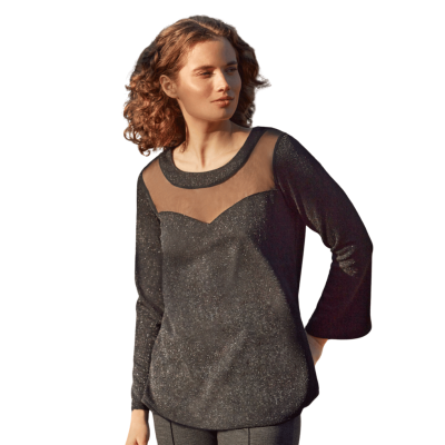 Maglia manica lunga lurex by Janira