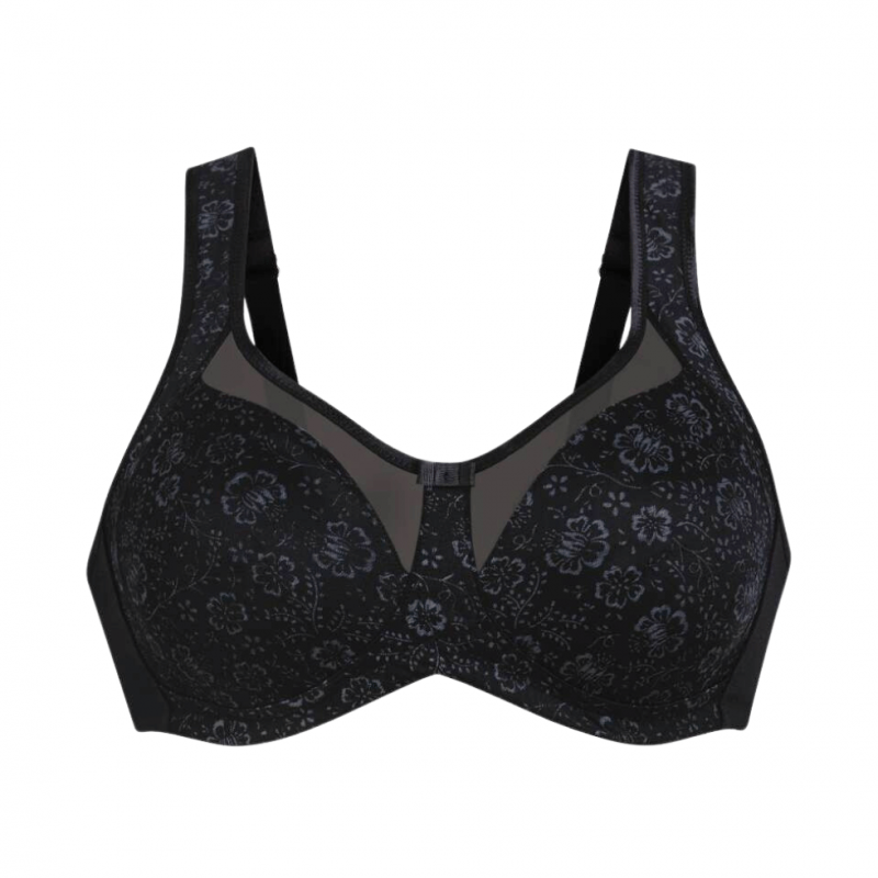 ANI5874.445- Reggiseno Clara Art senza ferretto liscio - black antracite