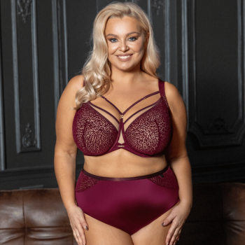 KL-B-MERLOT- SOFTFULLCUP- Reggiseno soft con ferretto supporto laterale per coppe grandi - Bordeaux