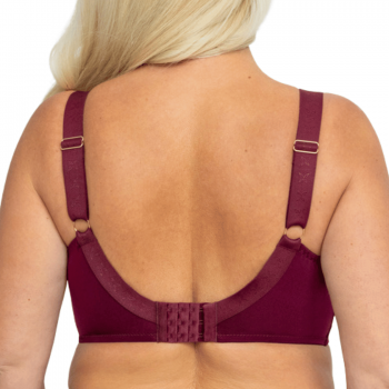 KL-B-MERLOT- SOFTFULLCUP- Reggiseno soft con ferretto supporto laterale per coppe grandi - Bordeaux