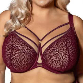 KL-B-MERLOT- SOFTFULLCUP- Reggiseno soft con ferretto supporto laterale per coppe grandi - Bordeaux