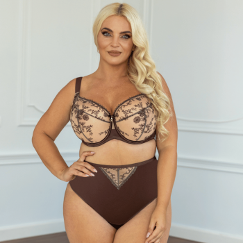 KL-B-MOCCA- SOFTFULLCUP- Reggiseno soft con ferretto supporto laterale per coppe grandi - mocca