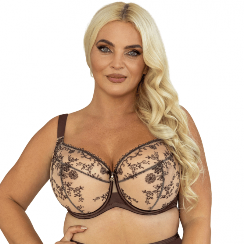KL-B-MOCCA- SOFTFULLCUP- Reggiseno soft con ferretto supporto laterale per coppe grandi - mocca