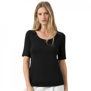 MEY-1110057-003 - Maglia maniche corte scollo tondo serie Blazershirt - Nero