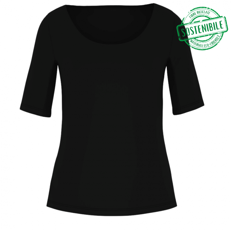 MEY-1110057-003 - Maglia maniche corte scollo tondo serie Blazershirt - Nero
