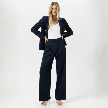 MEY-1110058-001 - Maglia maniche corte scollo a V serie Blazershirt - Bianco