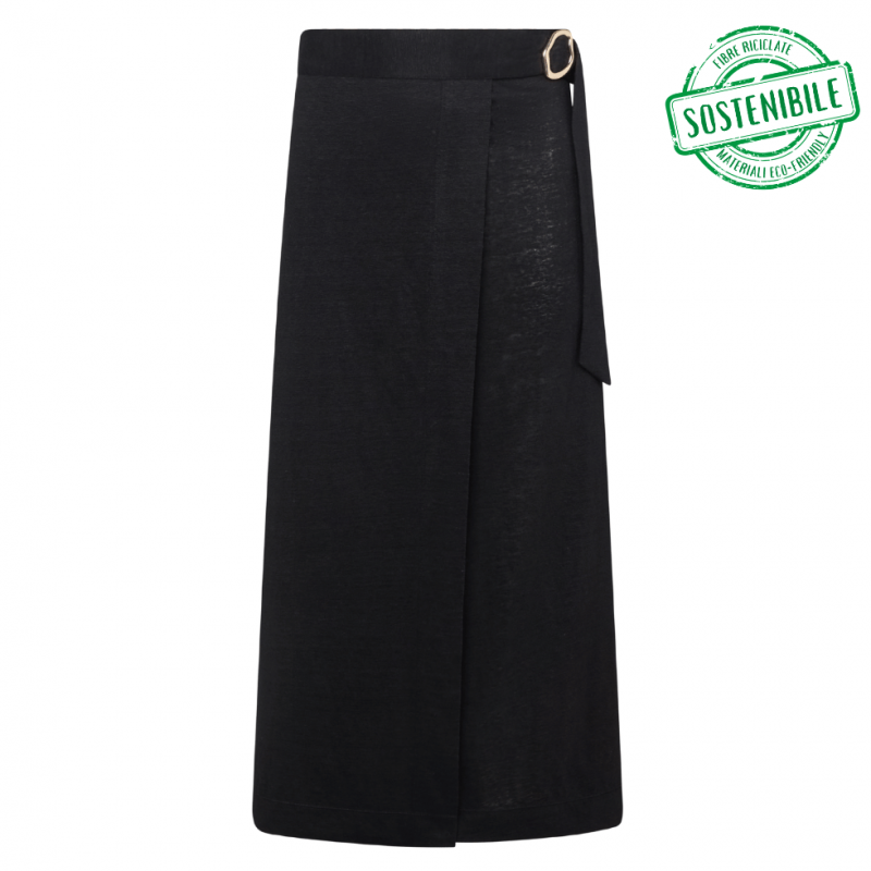 CL-C1AED0-011-Gonna Pareo Alba in cotone - nero