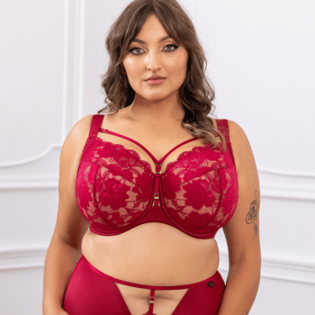 KL-B-CHERRY- SOFTFULLCUP- Reggiseno soft coprente con ferretto supporto laterale - Rosso