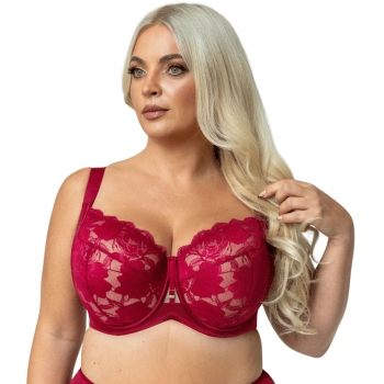 KL-B-CHERRY- SOFTFULLCUP- Reggiseno soft coprente con ferretto supporto laterale - Rosso