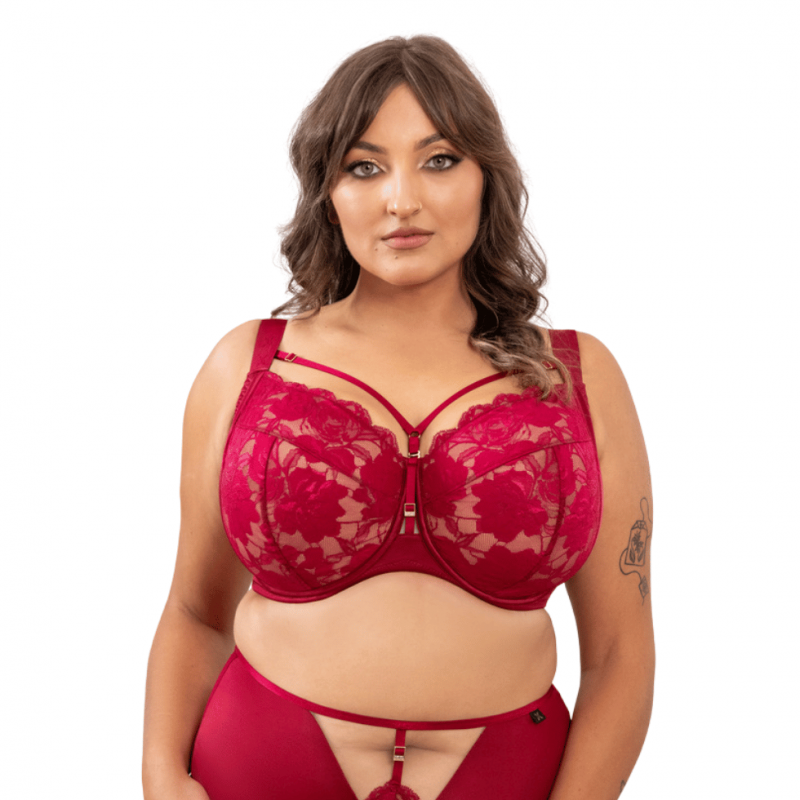 KL-B-CHERRY- SOFTFULLCUP- Reggiseno soft coprente con ferretto supporto laterale - Rosso