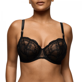 PD-0163592-ZWA - Reggiseno balconcino Naica con ferretto - nero