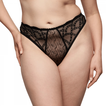 PD-0663590ZWA- Perizoma Naica con pizzo - Nero