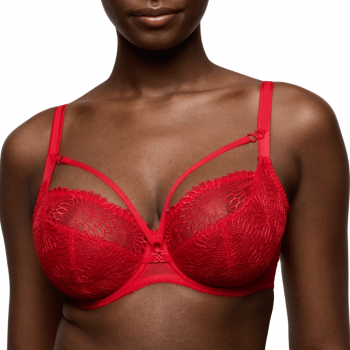 PD-0163184-85TRR - Reggiseno soft a balconcino tulipano Sophora con elastici - True Red