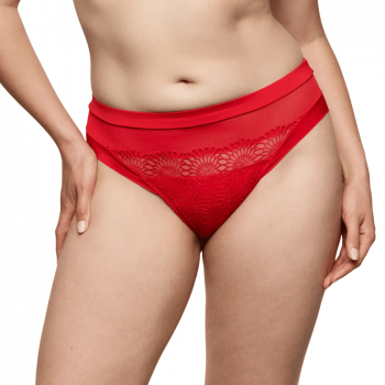 PD-0563180TRR- Slip vita media Sophora in tulle - True Red