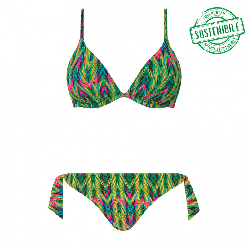 CL-C22JMA-C39-Bikini due pezzi a triangolo Easy Pop - Green Rythm