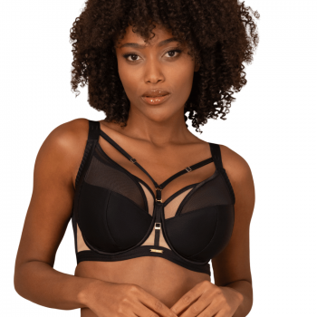 KL-B-SIMPLE SOFTFULLCUP-BLK Reggiseno soft con ferretto supporto laterale per coppe grandi - Nero