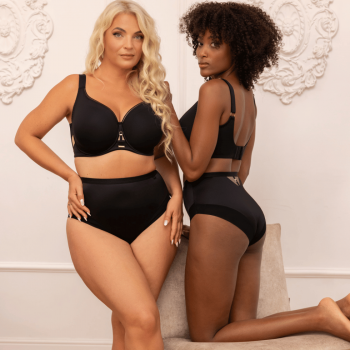 KL-FH-SIMPLE-BRIEFHIGHWAIST-BLK Slip a vita alta - nero