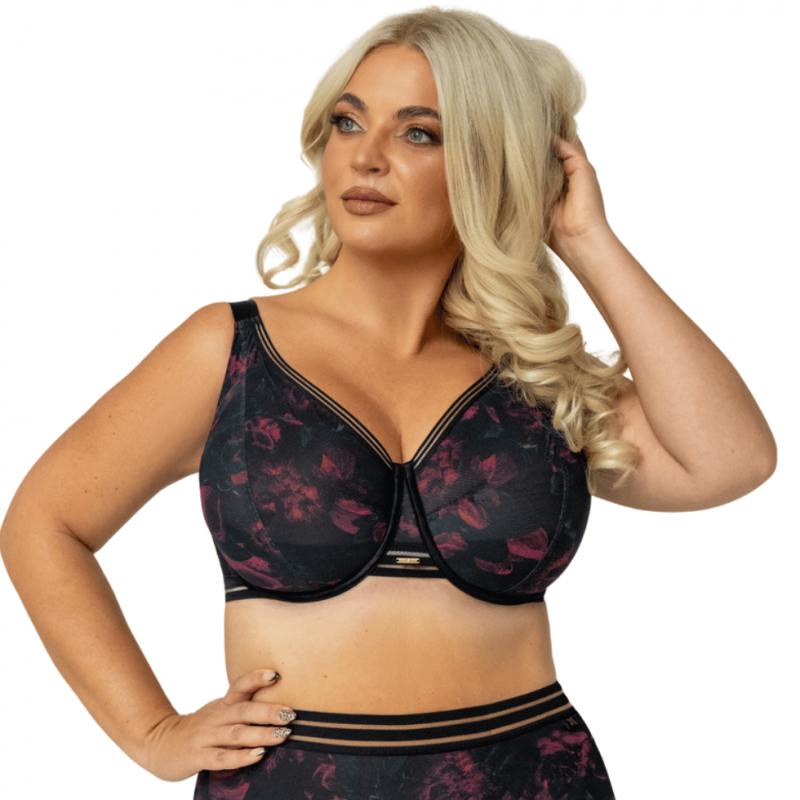 KL-B-BLOSSOM-SOFT-BRALETTE- Reggiseno bralette soft con ferretto - nerofiori