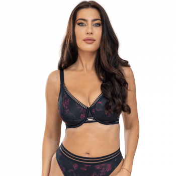 KL-B-BLOSSOM-SOFT-BRALETTE- Reggiseno bralette soft con ferretto - nerofiori