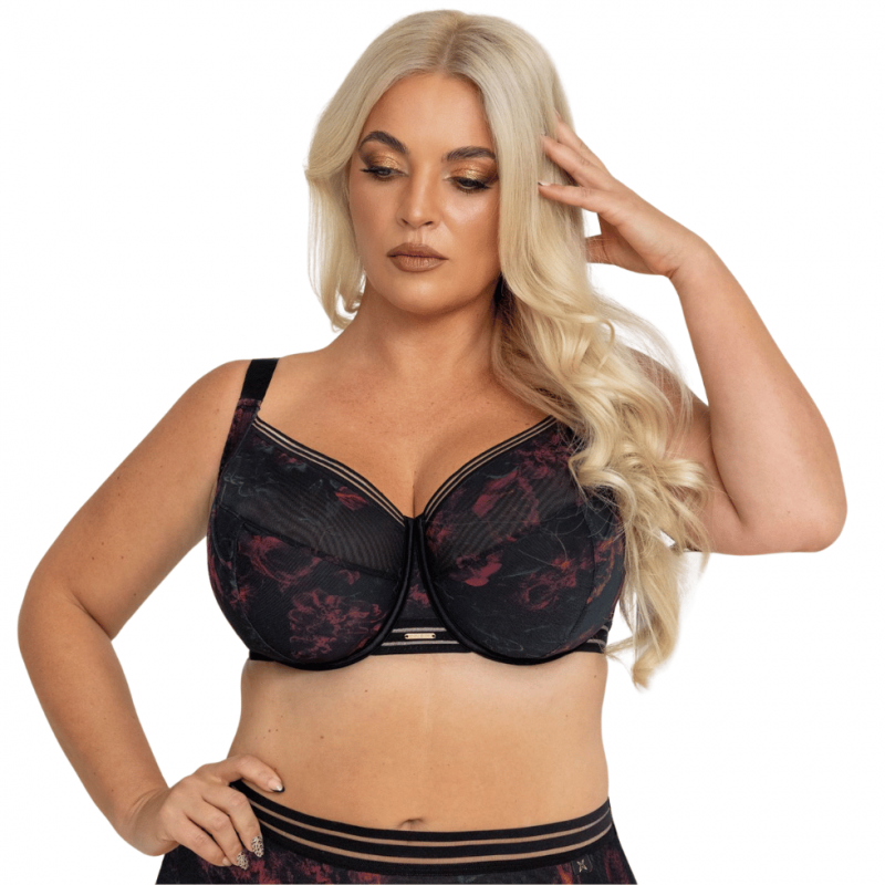 KL-B-BLOSSOM SOFTFULLCUP Reggiseno soft con ferretto supporto laterale per coppe grandi - nero