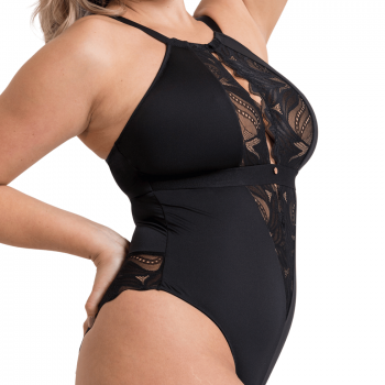 CK-ST010704BLT Body Indulgence senza ferretto Scantilly taglie curvy - nero