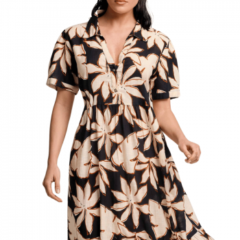 DA-26-042- Abito lungo in Cotone Paige - nero