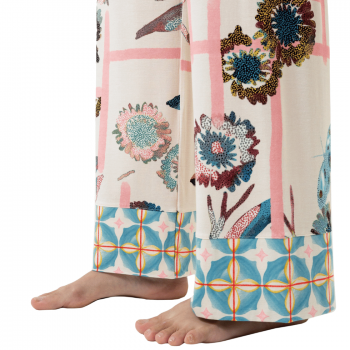 MEY-1220123-1737 - Pantalone lungo pigiama serie Fragmented Garden  - Almond milk